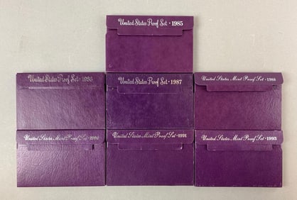 Group of 7 US Mint Coin Proof Sets