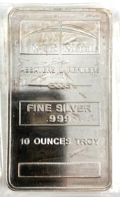 NTR Metals 10 oz .999 Fine Silver Ingot/Bar