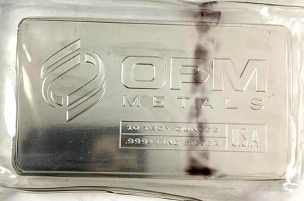OPM Metals 10 oz .999 Fine Silver Ingot/Bar