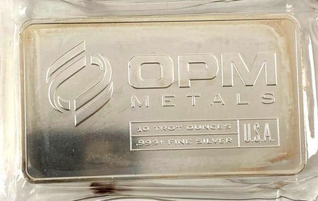 OPM Metals 10 oz .999 Fine Silver Ingot/Bar