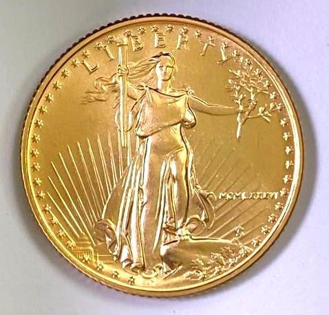 1986 US Mint $10 Gold Eagle 1/4 oz .999 Gold Coin (1 of 2)