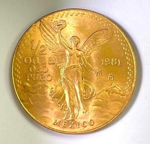 1981 Mexico Libertad 1/2 oz .999 Gold Coin