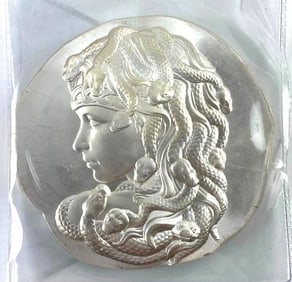 Argentina Precious Metals Medusa 10oz .999 Fine Silver Round