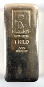 Reserve Scottsdale KILO 32.15 oz .999 Fine Silver Ingot/ Bar