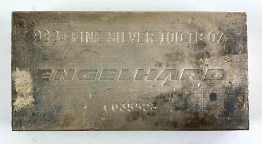 Engelhard 100 oz .999 Silver Ingot/ Bar