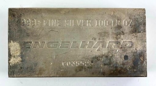 Engelhard 100 oz .999 Silver Ingot/ Bar