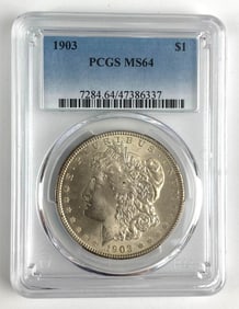 1903 PCGS Graded MS 64 US Morgan Silver Dollar