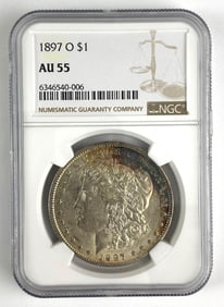 1897-O NCG Graded AU 55 US Morgan Silver Dollar