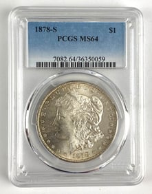 1878 S PCGS Graded MS 64 US Morgan Silver Dollar