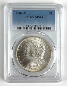 1884 O PCGS Graded MS 64 US Morgan Silver Dollar