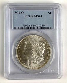 1904 O PCGS Graded MS 64 US Morgan Silver Dollar