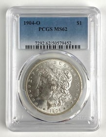1904 O PCGS Graded MS 62 US Morgan Silver Dollar