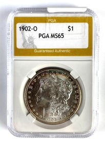 PGA Graded 1902-O US $1 Morgan Silver Dollar MS65