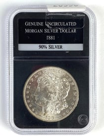 PCS Slabbed 1881-S US $1 Morgan Silver Dollar