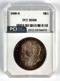 PCI Graded 1880-S US $1 Morgan Silver Dollar MS66