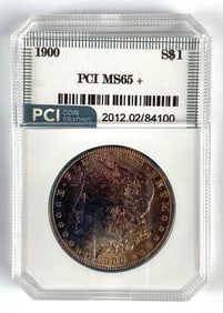 PCI Graded 1900 US $1 Morgan Silver Dollar MS65+