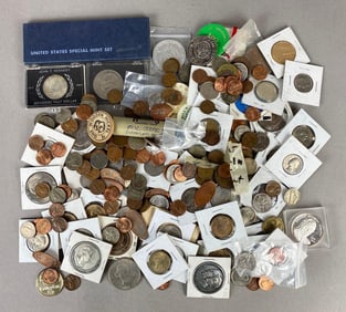 Group of Assorted US Coins and More