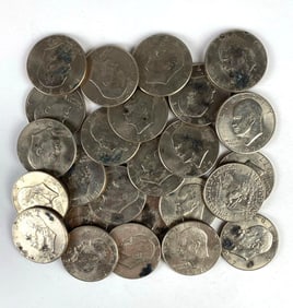 Group of 25 $1 US Eisenhower Dollars