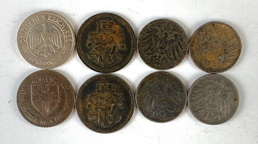 Group of 10 Antique German Iron Coins