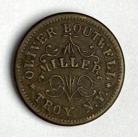 1863 Troy NY Oliver Boutwell Miller Token
