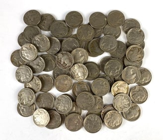 Group of 72 US Buffalo Nickels