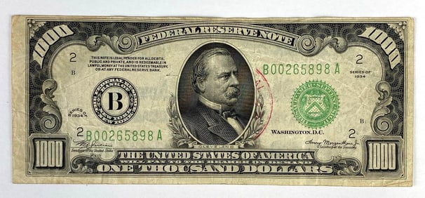 1934 $1000 Federal Reserve Note