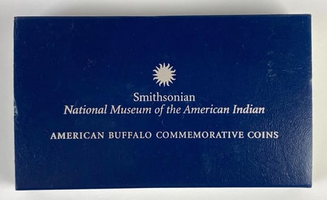 US Mint  Smithsonian Museum 2001 American Buffalo Commemorative Silver Coin Set