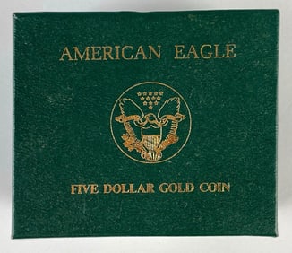 1989 US $5 American Eagle 1/10oz Fine Gold Uncirculated Coin
