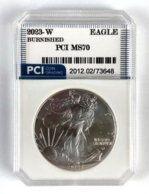 PCI Graded 2023-W US $1 Silver Eagle MS70