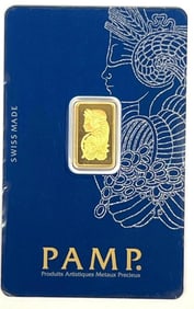 Pamp Suisse 2.5 Grams .9999 Fine Gold Bar in Assay