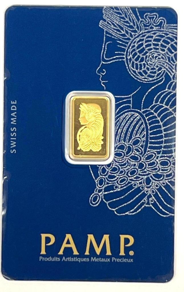 Pamp Suisse 2.5 Grams .9999 Fine Gold Bar in Assay: Pamp Suisse 2.5 Grams .9999 Fine Gold Bar in Assay