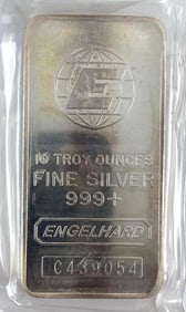 Engelhard 10 oz .999 Fine Silver Ingot/ Bar