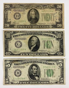 Group of 3 Federal Reserve Notes