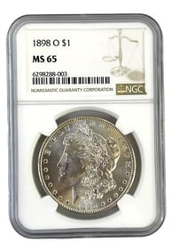 1898 O US Morgan Silver Dollar NGC MS65