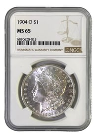 1904 O US Morgan Silver Dollar NGC MS65