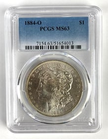 PCGS Graded 1884-O US $1 Morgan Silver Dollar MS63