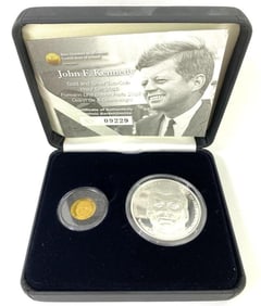 2013 Central Bank of Ireland John F. Kennedy Two-Coin Gold Silver Proof Set