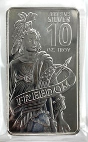 Elemetal Freedom 10 oz .999 Fine Silver Ingot/ Bar