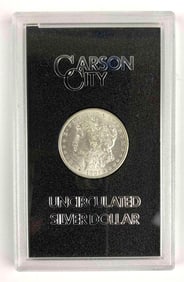 1882 US Mint Uncirculated Carson City Morgan Silver Dollar