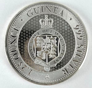 2022 St.Helena The East India Company 1.25 Pounds  Guinea 1.25 oz .999 Fine Silver Coin