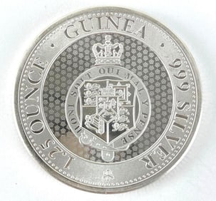 2022 St.Helena The East India Company 1.25 Pounds  Guinea 1.25 oz .999 Fine Silver Coin