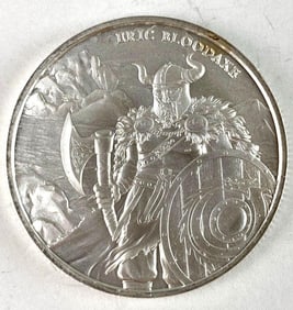 Eric Bloodaxe Legendary Warriors 1oz .999 Fine Silver Round