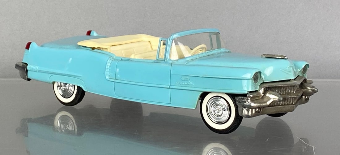 1956 AMT Cadillac Coupe De Ville Sky Blue Friction Dealership Promo  Car (1 of 7)