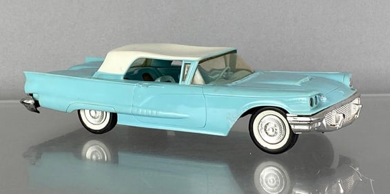 1958 Ford Thunderbird Light Blue Friction Dealership Promo Car