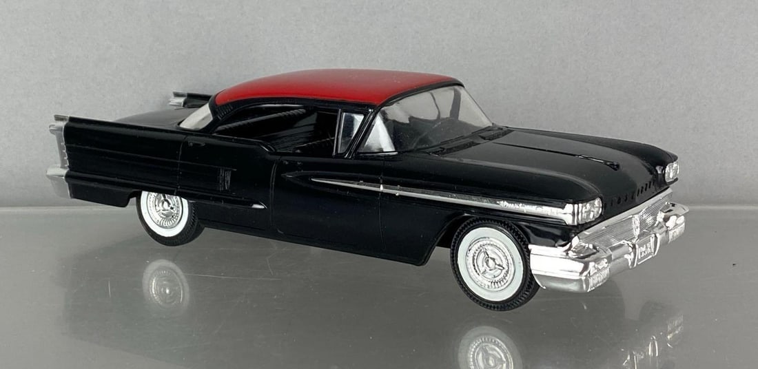 1958 Jo-Han Oldsmobile Black and Red Dealership Promo Car: coaster, in original box