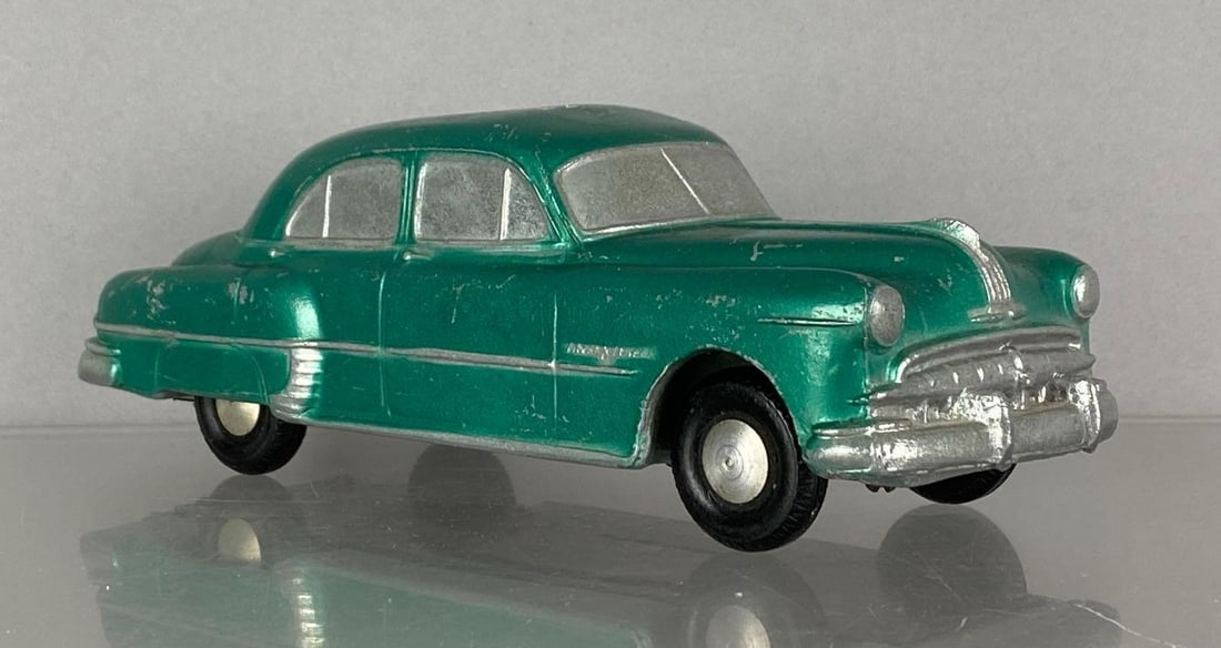 1949 Pontiac Turquoise Bridgeport National Bank Dealership Promo Car: Coaster, scratches shown