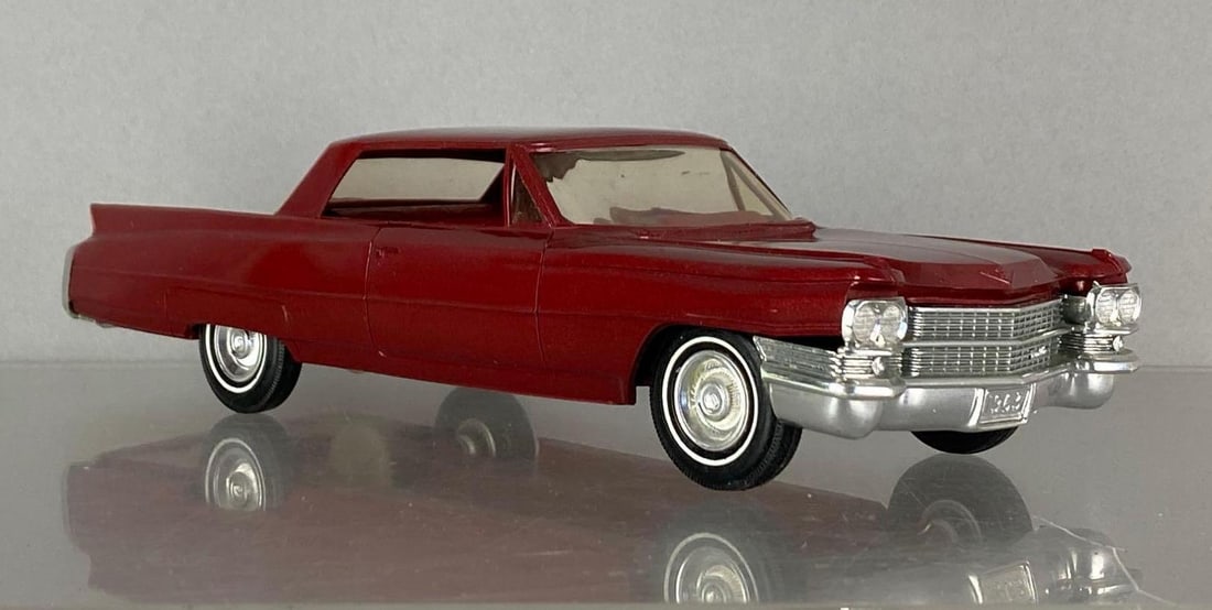 1963 Jo-Han Cadillac Coupe DeVille Red Friction Dealership Promo Car (1 of 7)