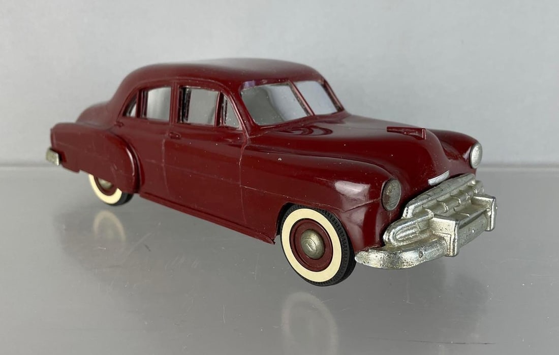 1953 Chevy 4 Door Sedan Regal Maroon Dealership Promo Car Bank (1 of 7)