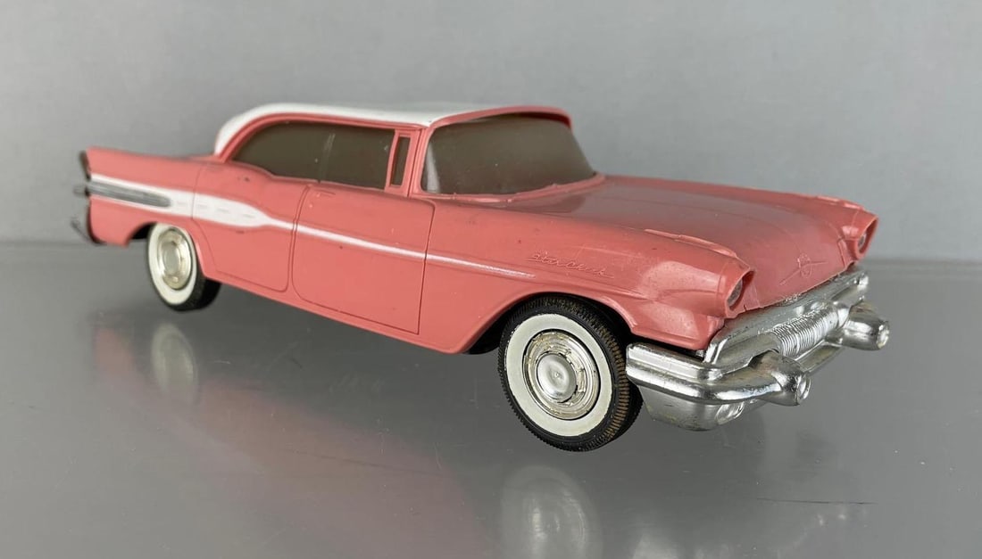 1957 Pontiac Star Chief Pink Dealership Promo Car: Painted roof and accents, coaster