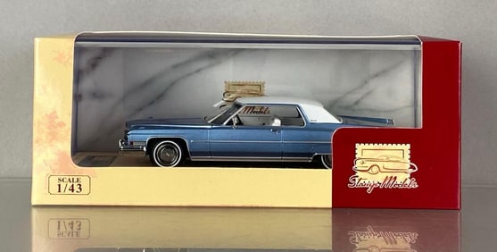 Stamp Models LE 1973 Coupe DeVille Antigua Blue Metallic